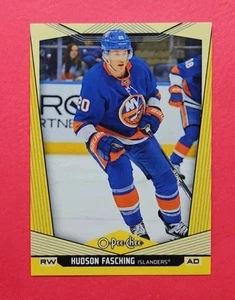 Hudson Fasching - Islanders - 2024-25 O-Pee-Chee - Yellow Parallel - #259 - Picture 1 of 2