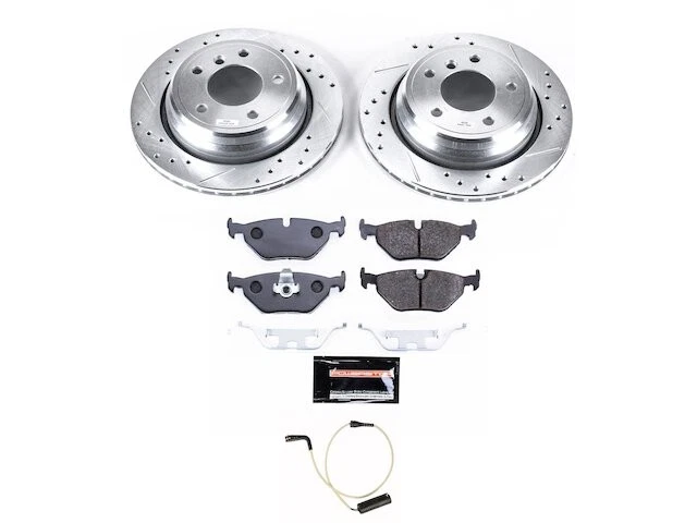Kit de pastillas de freno trasero y rotor para BMW 530i 2002 QG684DJ 2001-2003 Foto 1 de 1