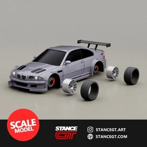1/64 Scale BMW M3 GTR  Resin Printed Model Car Kit Tooned Stance - Picture 1 of 3