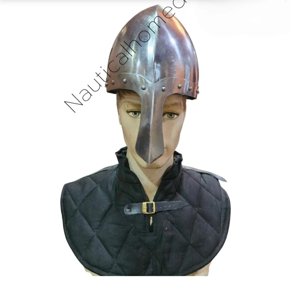 Casco nasal vikingo normando guerrero medieval armadura usable réplica disfraz regalo Foto 1 de 1