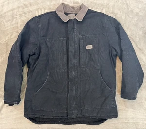 Dickies Arbeitsmantel Herren XLT schwarz Ente Canvas Hausarbeit Scheune Arbeitskleidung Innentaschen - Bild 1 von 17