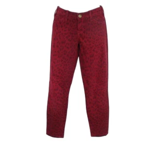 CURRENT/ELLIOT Jeans, 26, Stiletto/Ankle, Leopard, Blood/Red, Low Rise - Picture 1 of 13