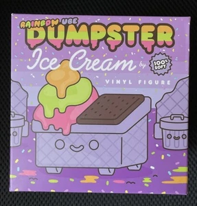 Dumpster Fire Ice Cream Rainbow Ube Edition Figura in Vinile 100% Morbida Esclusiva LE - Foto 1 di 5