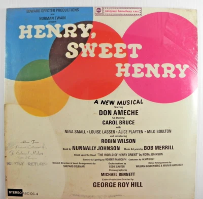 Henry, Sweet Henry Original Broadway Cast Recording~1967 ABC Vinyl LP NEW SEALED - Image 1 of 3