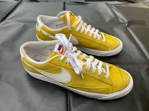 Nike Blazer Low '77 Vintage Suede Speed Yellow White DA7254-700 sz 9.5 - Picture 1 of 7