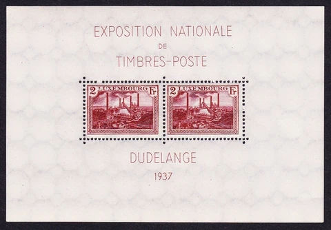 Luxembourg Dudelange Expo MS 1937 MNH SG#MS359 MI#Block 2 Sc#B85 CV£10 Cover