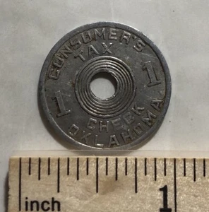 Consumer's Tax Check Oklahoma Token - Picture 1 of 2