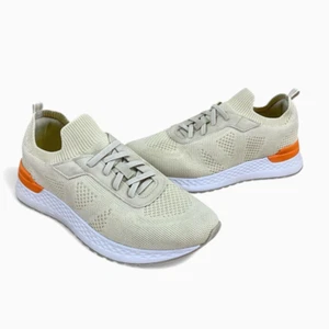 Crane Shoes Womens 9 Athletic Running Low Sneakers Beige Fabric Slip On Comfort - Imagen 1 de 11