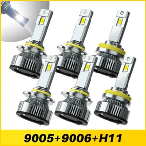 AUXITO 9005 H11 9006 LED Headlight Bulbs Hi Low Combo Beam Fog Light Super White - Picture 1 of 13