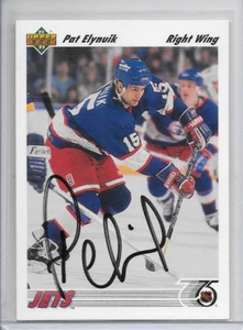 1991-92 Jamie Macoun In Person Autograph Hockey Card #412 Calgary Flames No COA - Imagen 1 de 2