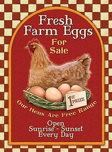 Fresh Farm Eggs For Sale large steel sign 400mm x 300mm (og) - Picture 1 of 1