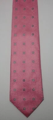 CORBATA CUELLO DONALD J TRUMP ROSA TEJIDA GEOMÉTRICA 100% SEDA 59.5" Foto 1 de 4