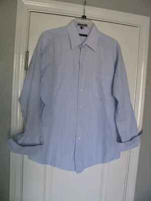 Geoffrey Beene Fitted Long Sleeve Dress Shirt French Cuffs Size L 16 32/33 - Image 1 of 4