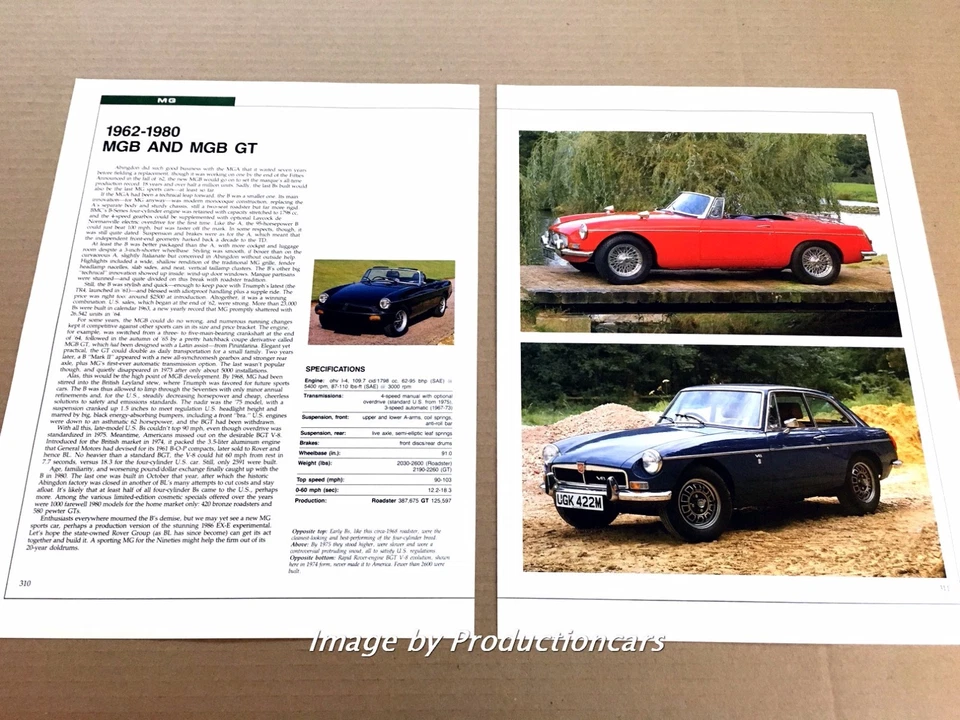 MG MGB GT Original Car Review Print Article J670  1974 1975 1976 1977 1978 1979 - Image 1 of 1
