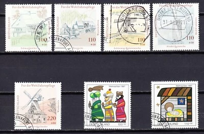ALEMANIA FED. 1997. YV. 1780/84-1791/92.  BENEFICENCIA - NAVIDAD.  USADOS. - Imagen 1 de 2