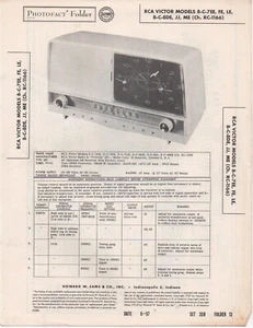 1957 RCA VICTOR 8-C-7EE RADIO SERVICE MANUAL PHOTOFACT DIAGRAM SCHEMATIC REPAIR - Bild 1 von 1