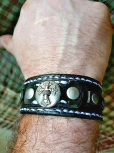 B R A C E L E T - PARA HOMBRE ~ Todo Cuero - HECHO A MANO Resistente - aquí en Florida - Imagen 1 de 6