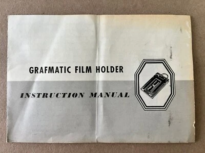 Graflex Grafmatic Film Holder Instruction Manual Reprint ORIGINAL - Image 1 of 4