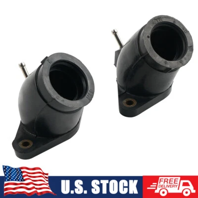 2pcs Carburetor Intake Manifolds Boots For Yamaha V Star 650 XVS650 Custom 98-17 - Image 1 of 4