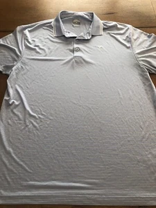Callaway Opti-Dri Blue/white Striped Polo Shirt Size L - Bild 1 von 6