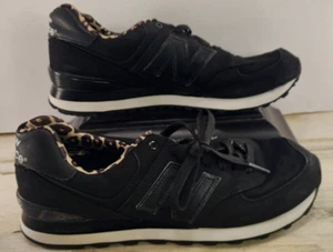 Zapato para correr New Balance 574 Encap negro estampado de leopardo WL574SPK para mujer talla US 11 - Imagen 1 de 9