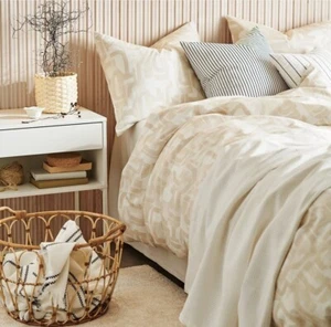 IKEA VINTERJASMIN Double Duvet Set by Laura Slater White & Stone Squiggle Sealed - Picture 1 of 8