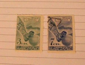 Uruguay Soccer Football Postage Stamp Lot - Picture 1 of 2