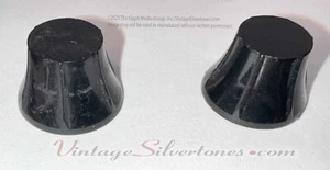 Silvertone Jupiter 1423 (Harmony-made) mini pots knobs black early 1960s - Picture 1 of 5