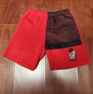 Vintage Georgia Bulldogs Starter Red Black Small Kid Shorts Size Large  - Picture 1 of 5
