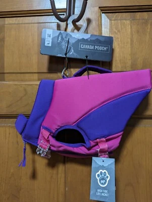 CANADA POOCH High Tide Life Jacket New Pink/Purple Sz 14 (S) - Image 1 of 4