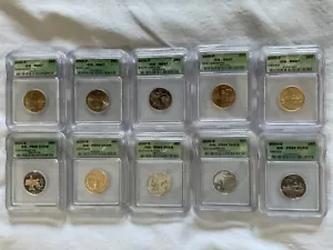 Year 2000 United States mint state quarters a lot of 10 graded by ICG - Picture 1 of 4
