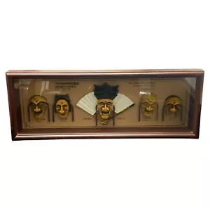 Korean Masks The Mask Play Of Hahoe Byeolsin Exorcism Shadowbox - Picture 1 of 4