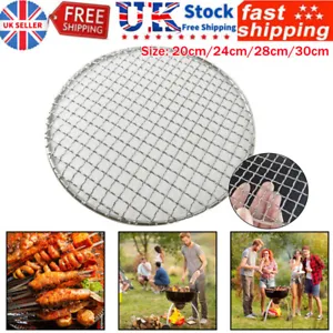 BBQ REPLACEMENT ROUND COOKING GRILL STAINLESS-STEEL BARBECUE GRILL MESH 20-30CM - Picture 1 of 23