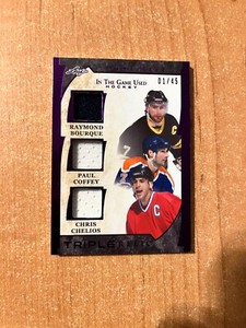 2023 Leaf ITG Used - Ray Bourque / Paul Coffey / Chelios - Triple Relic  01/45