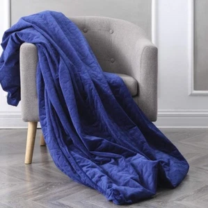 Blanquil Quilted Weighted Blanket with Removable Cover Cobalt Blue - Bild 1 von 3