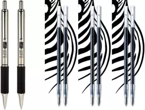 Retractable Gel Pens, 0.5Mm Fine Point, Black Ink, 2 Pens & 6 Refills - Picture 1 of 12