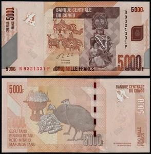 Kongo Demokratische Republik 5000 Francs (P102c) 2020 UNC - Bild 1 von 1