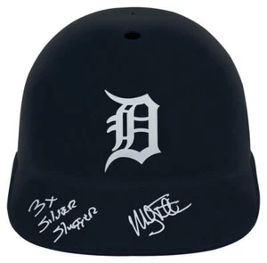 Mickey Tettleton Signed Tigers Souvenir Replica Helmet w/Silver Slugger (SS COA) - Picture 1 of 1