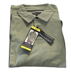 Banana Republic Size Small, Mens Long Sleeve Luxe Touch Performance Polo, Green. - Picture 1 of 5