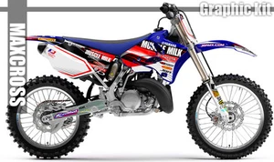 Yamaha YZ125 YZ250 2002 2004 2008 2014 MAXCROSS GRAPHICS KIT COMPLETO CALCOMANÍAS MX - Imagen 1 de 6