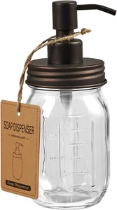 16Oz Glass Hand Soap Dispenser - Liquid Dish Soap Dispenser for Kitchen Bathroom - Picture 1 of 11