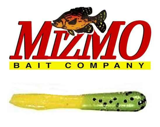 Mizmo Tubes Crappie Panfish 1,5 pulgadas Especificaciones 11147 Verde Negro Brillo Amarillo Cola Foto 1 de 1