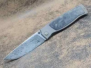 A.Cheburkov Exklusives Taschenmesser Klappmesser Rostfreier Damast 62-HRC Folder - Bild 1 von 11