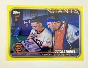 2024 Topps Update Veteran Combos Quick Studies #US55 Yellow Snell/Bailey Giants - Picture 1 of 2