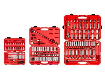Tekton SKT95304 1/4, 3/8, 1/2" Drive 6-Point Socket/Ratchet Set w/case 212-Piece - Image 1 of 4
