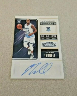 2018-19 Panini Contenders Draft Picks Rookie Auto #99 Jared Terrell Rhode Island - Image 1 of 2