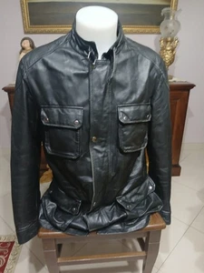 Giacca cappotto CONBIPEL In Pelle uomo nero taglia 50 cod.  CC0141 - Picture 1 of 10