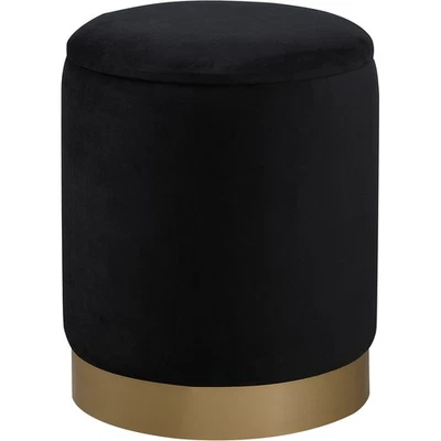 Elegant Lighting OT1015BK Ozman 17 inch Black Stool - Image 1 of 4