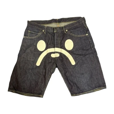 USED A BATHING APE MILO FACE DENIM SHORTS ACCEPTABLE - Image 1 of 4