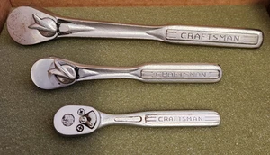 Craftsman USA 3 Pc V Series Ratchet Set 1/4" 3/8" 1/2" - Lot 3201 - Picture 1 of 4
